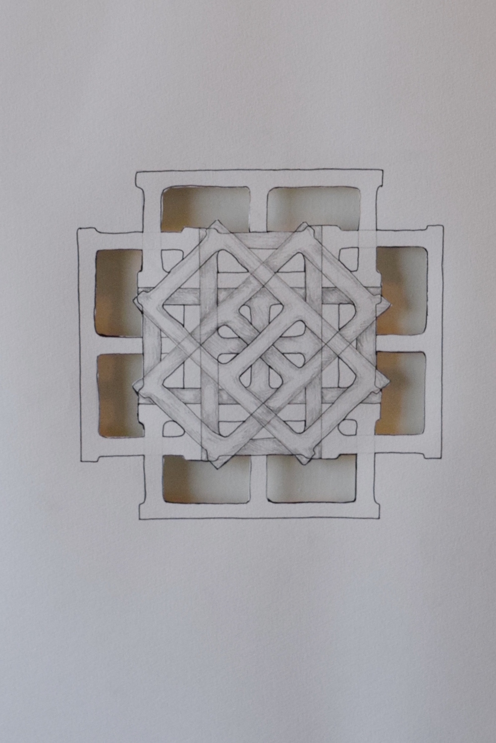 detail shot of James' drawing Structure