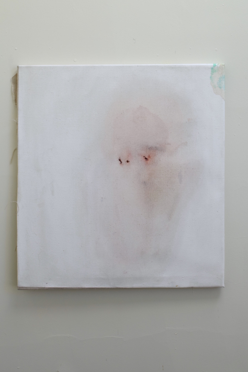 fromt view of untitled period blood painting by Jake Cruzen