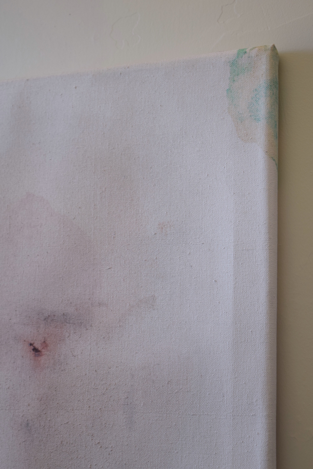 detail of period blood painting upper right corner green